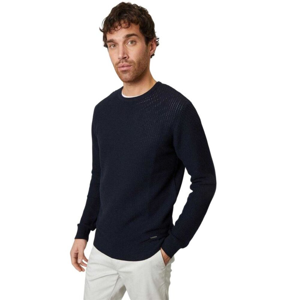 Threadbare Mens Yarra Textured Regular Sweater / Navy